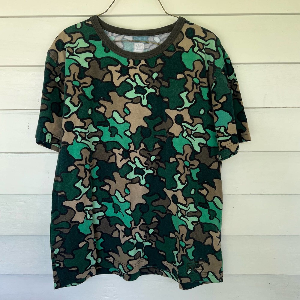 Y2K Adidas Safety Urban Green Camo Tee